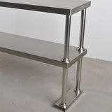 Double layered shelf on stage