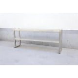 Double layered shelf on stage