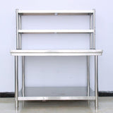 Double layered shelf on stage